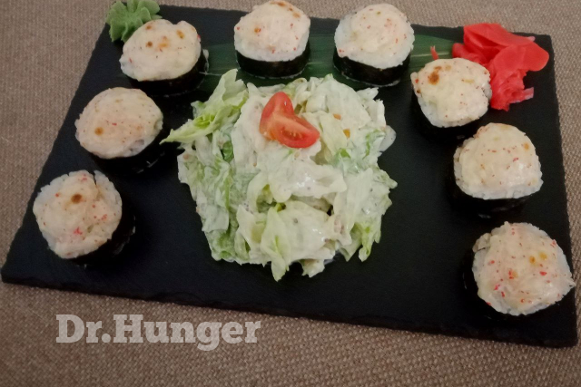 Цезарь ролл с курицей запеченный